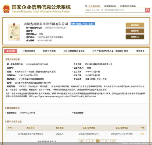 布局清香賽道 川酒集團(tuán)成立子公司